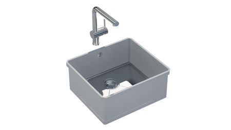 sink - Sink 245 S  Square 450x400 Steel bottom PG3 - kokoura